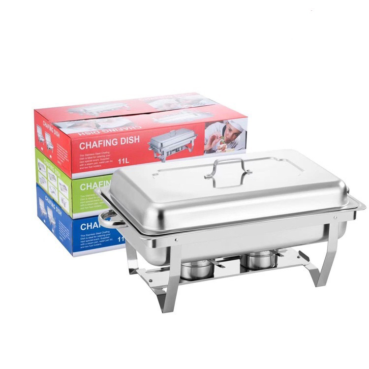Wholesale Cheap 11L Rectangular Stainless Steel Food Warmer Buffet Supplies