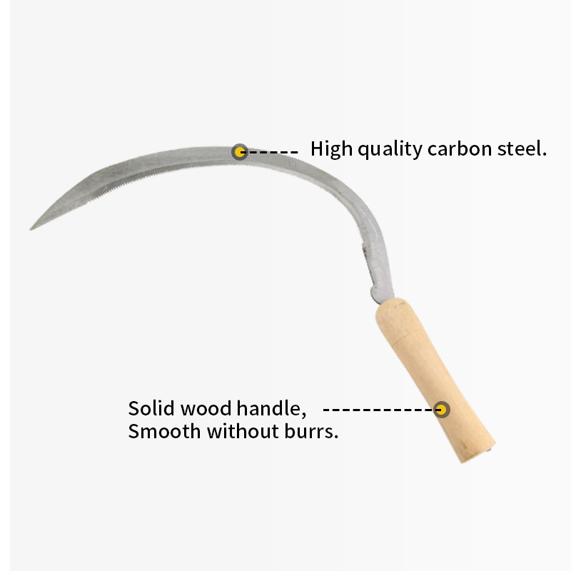 Agaiculture for Farming Wooden Handle Garden Tools Steel Sickle S202