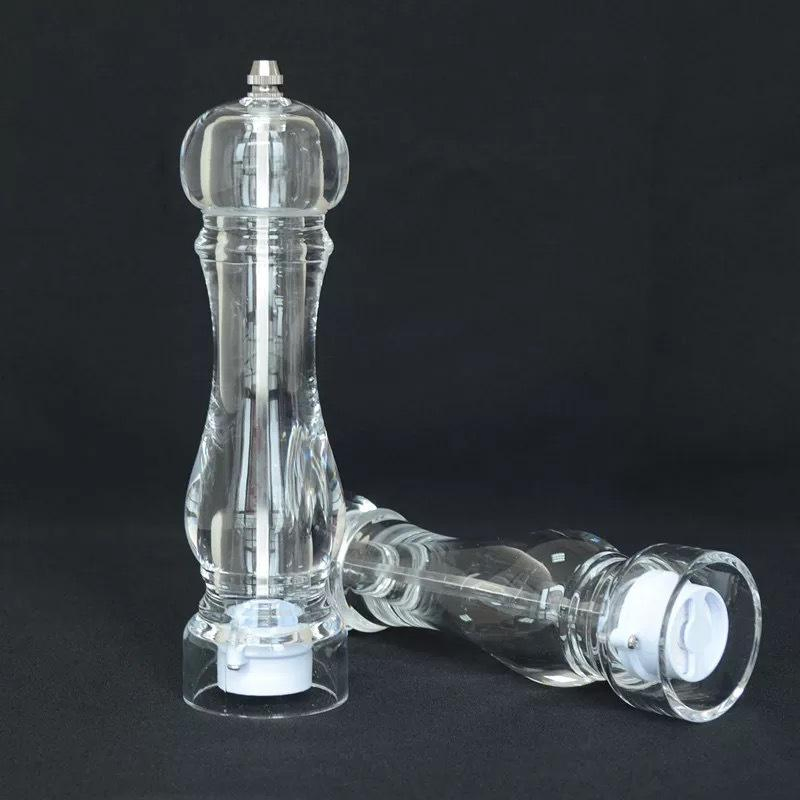 Manual Plastic Acrylic Black Pepper Grinder Restaurant Barbecue Kitchen Supplies Pepper Mill
