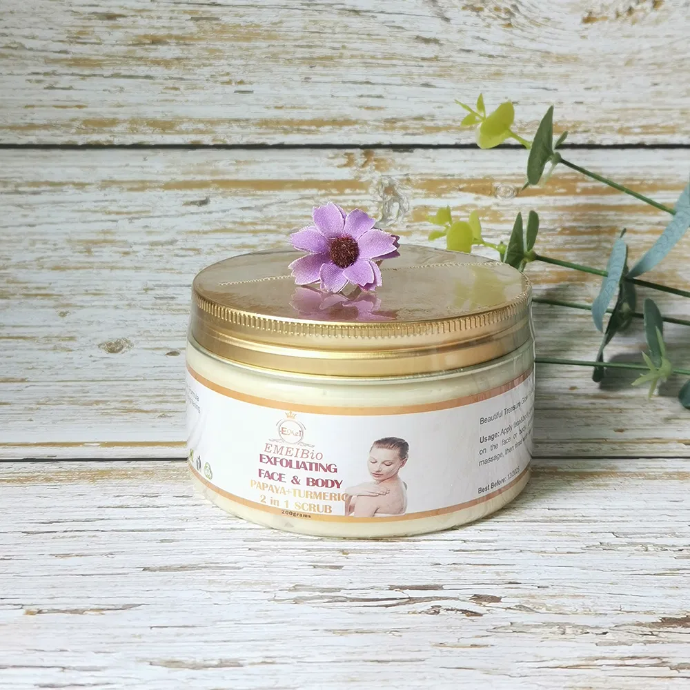 100% Natural Herbal Face Body Natural Papaya Cleansing Scrub Gel Papaya Skin Whitening Scrub