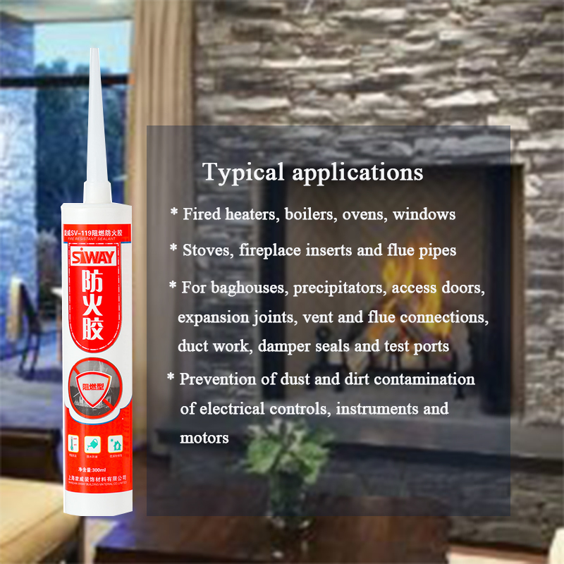 Fireproof Resistant One Component UL Listed Silicone Sealant for Building Fire Seam Sealed