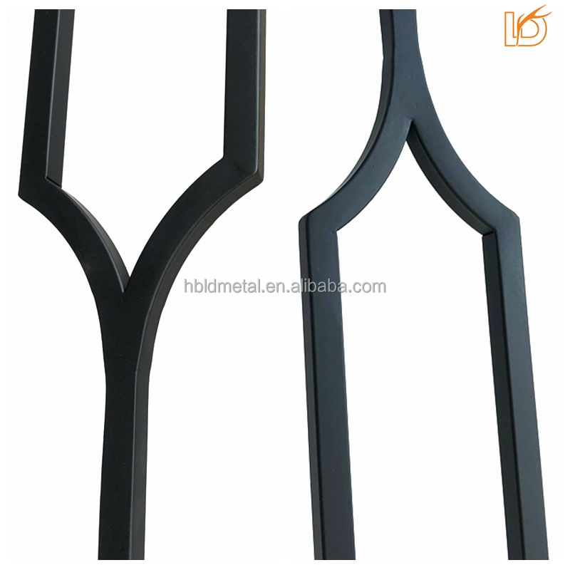 Hot Selling Modern Style Hollow Square Black Stair Black Metal Stair Spindles