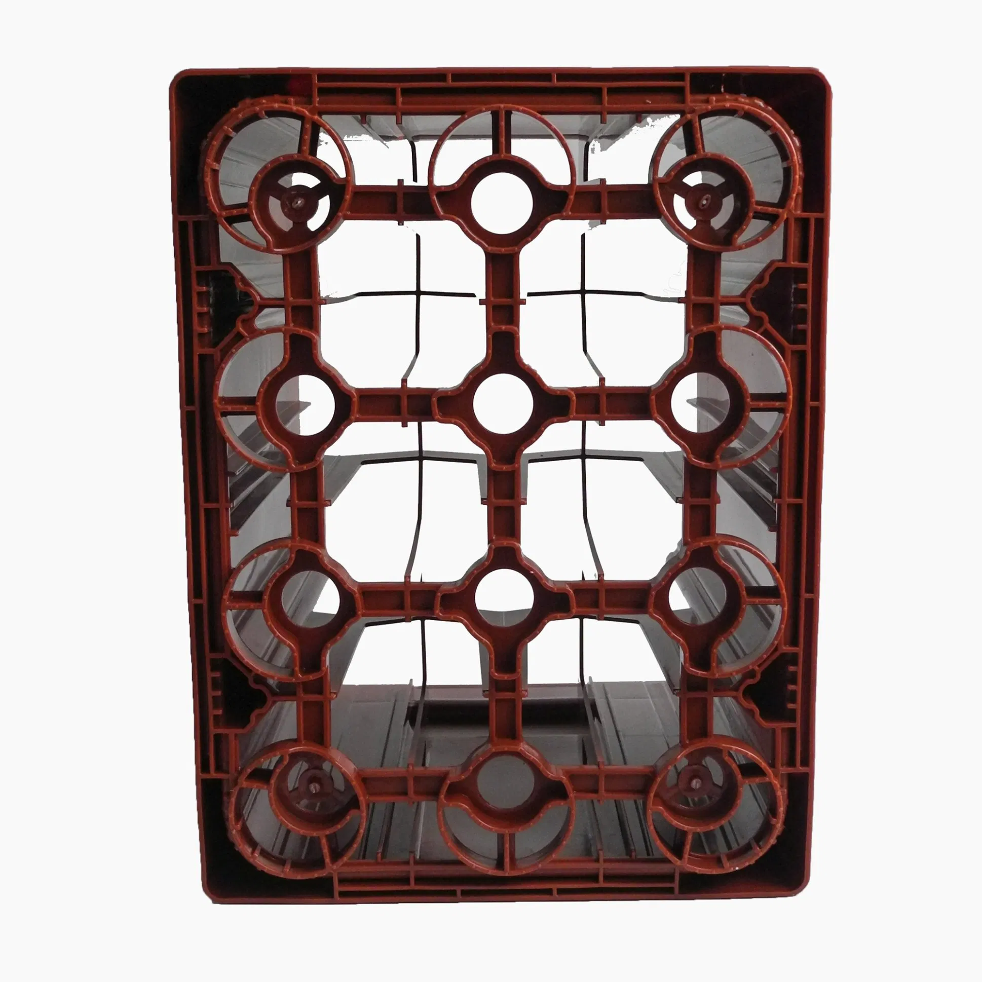 Customized Logo Printed Plastic Beer and Wine Carrying Case 24 Bottles with Plastic Partition Board Transport Protective Case