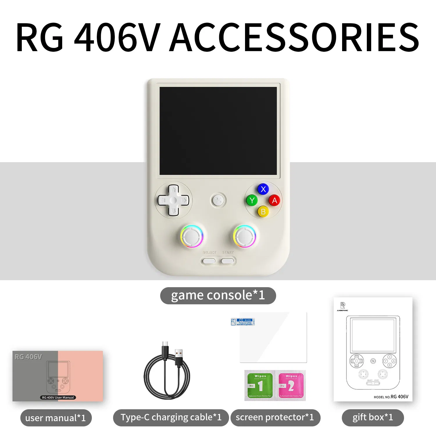 Newest Portable Retro Game Player Rg406V Touch Screen 4 IPS HD Handheld Video Console