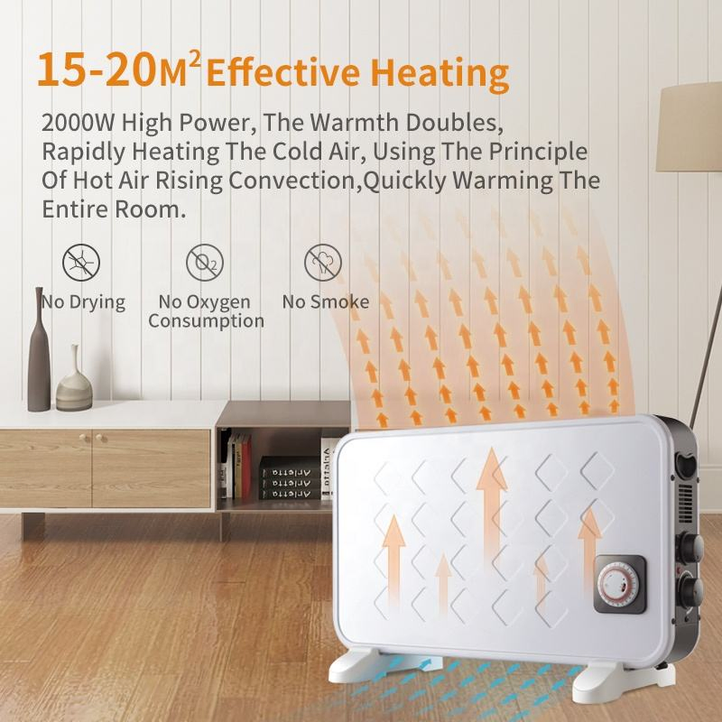 3 Heating 750/1250W/2000W Convector Heater Electric Heater Series with Indication Light (ZCH01)