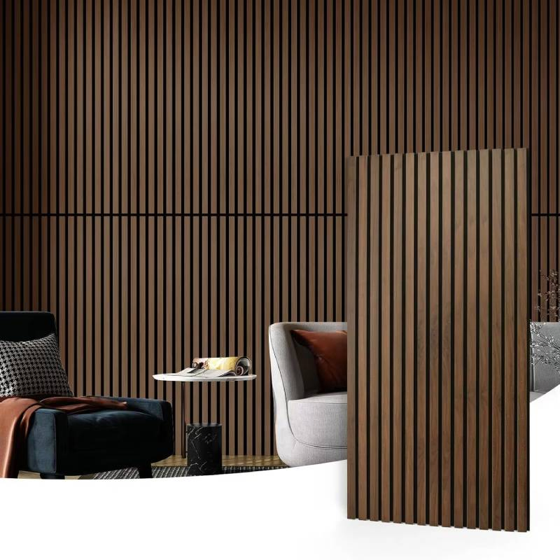 Eco-Friendly Veneer Slat Panels for Stylish Decor and Noise Reduction