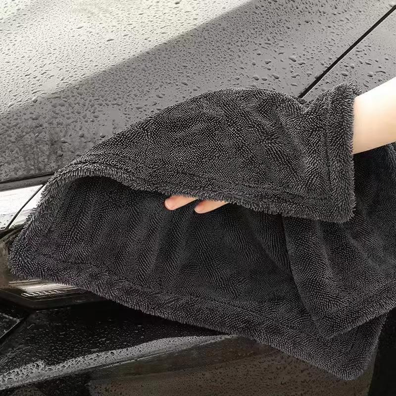 Wholesale Microfiber Twisted Loop Cleaning Cloth Drying Details Car Washing Towel