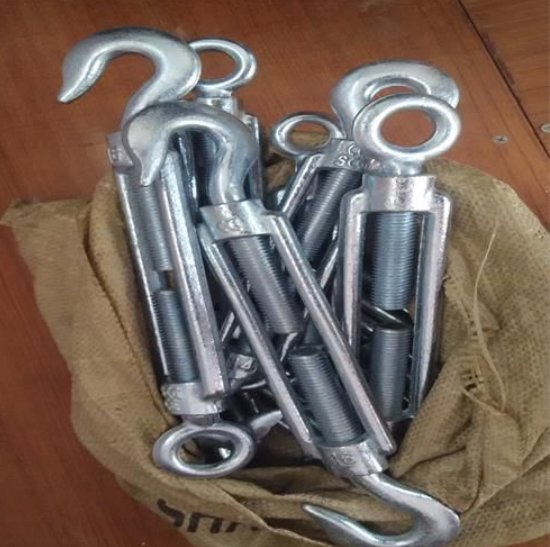 Hex DIN 1480 Hook Drawings Galvanized Chain M6 Commercial Type Turnbuckle