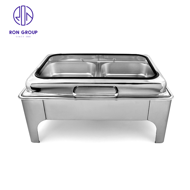 High Quality Kitchenware Equipment Stainless Steel 201 Rectangle Hydraulic Dining Buffet Stove for Hotel Restaurant Party