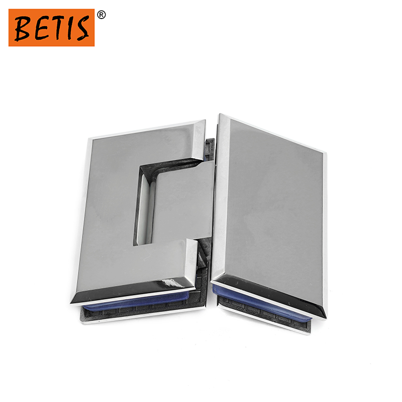OEM Frameless 304 Stainless Steel Bathroom Accessories Gate Clamp Glass Hardware Fitting 135 Degree Glass Shower Door Hinge Manufacturers