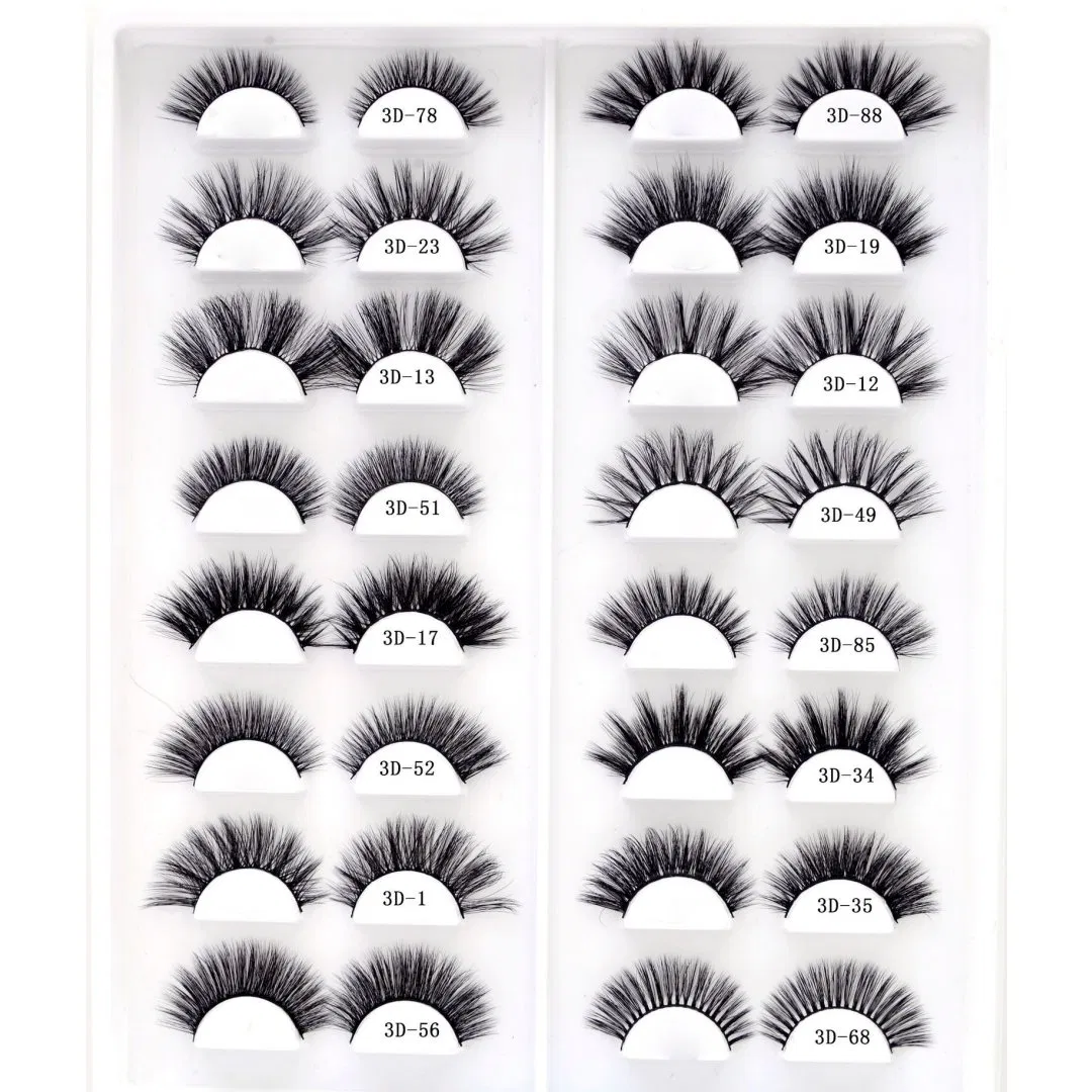 Wholesale Individual Reusable 3D Faux Mink Volume False Eye Lashes Quick Delivery