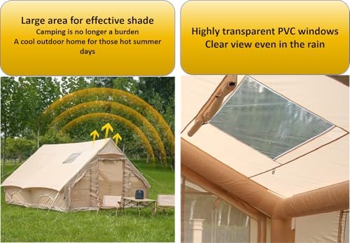 Палатка надувная туристическая 4-8 чел водонепроницаемая оксфорд 13×9.8 футов