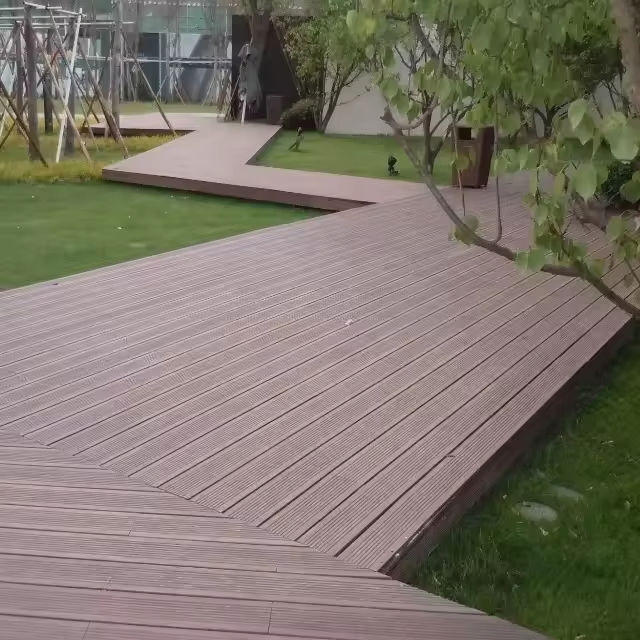 Skin-Friendly Waterproof Swimming Pool Park Wood Flooring Bamboo Decking Outdoor for Garden Trestles Corridors