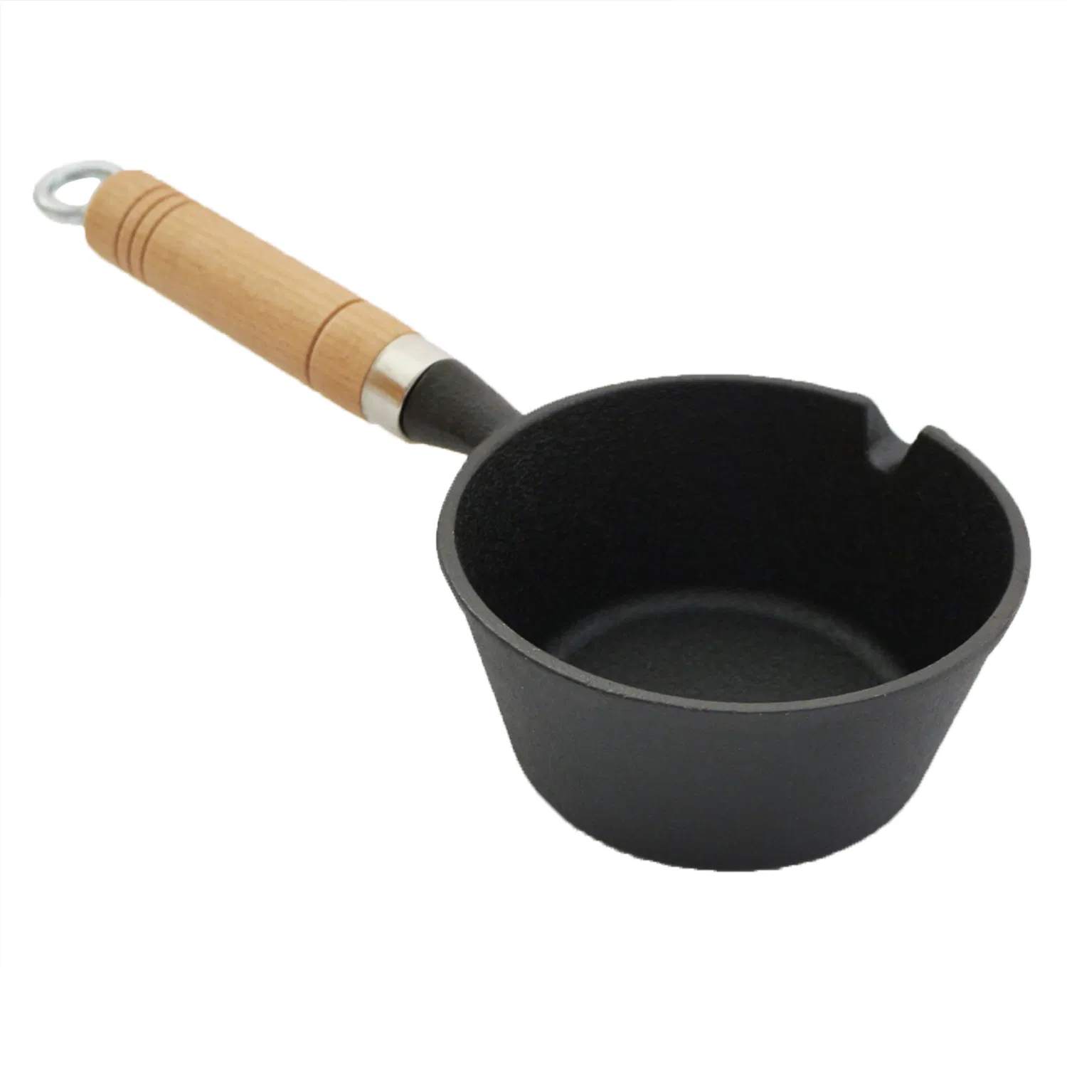 Чугунный соусник с деревянной ручкой и носиком