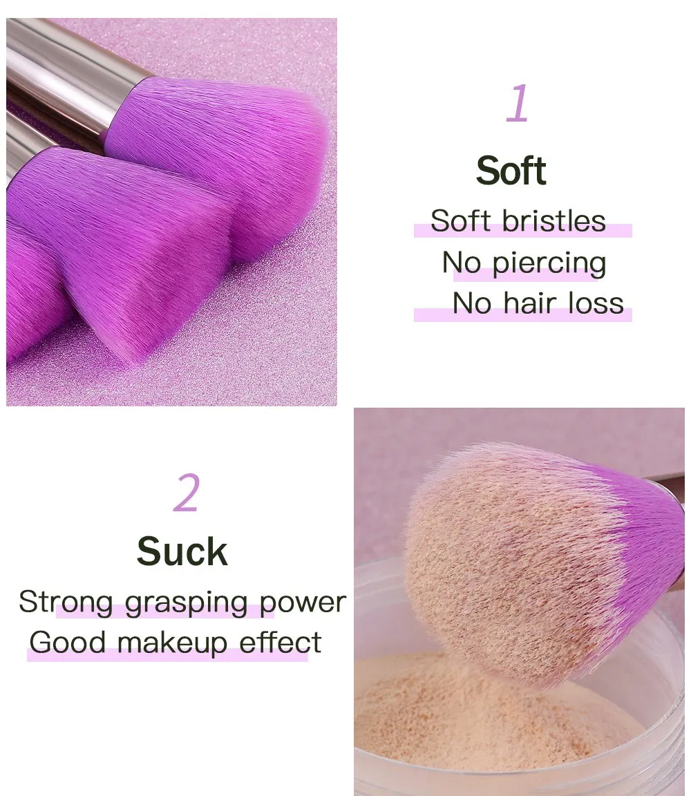 OEM Custom Cosmetic 10PCS Travel Private Label Makeup Brush Set