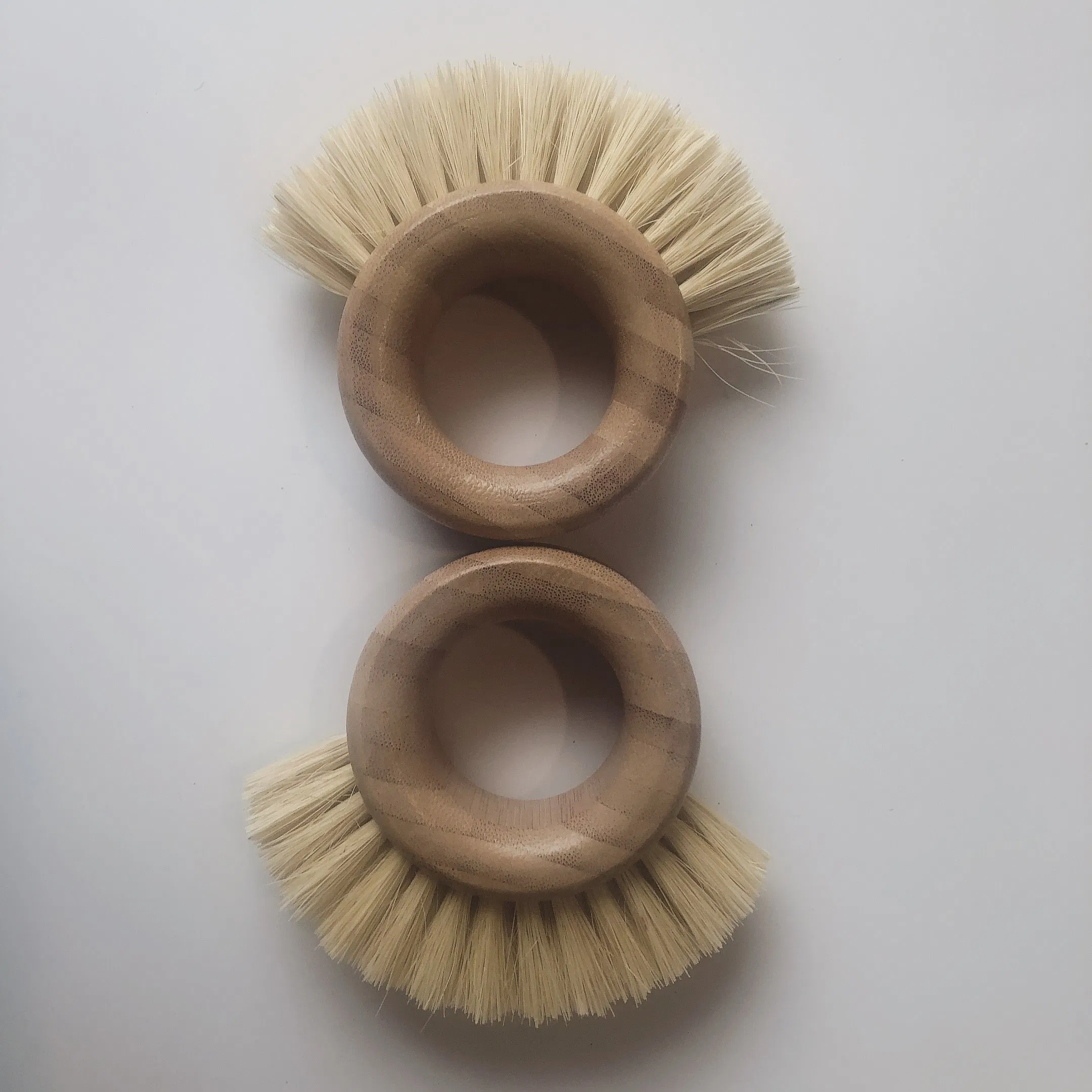 Eco-Friendly Bamboo Mini Scrub Brush Pot Brushes Dish Scrubber for Household Cleaning