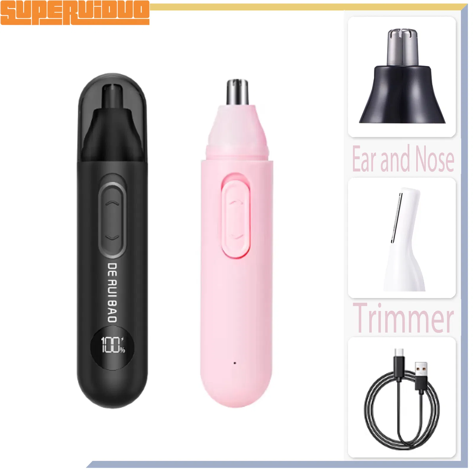 Comfortable Non-Irritating Shaving Ear and Nose Trimmer