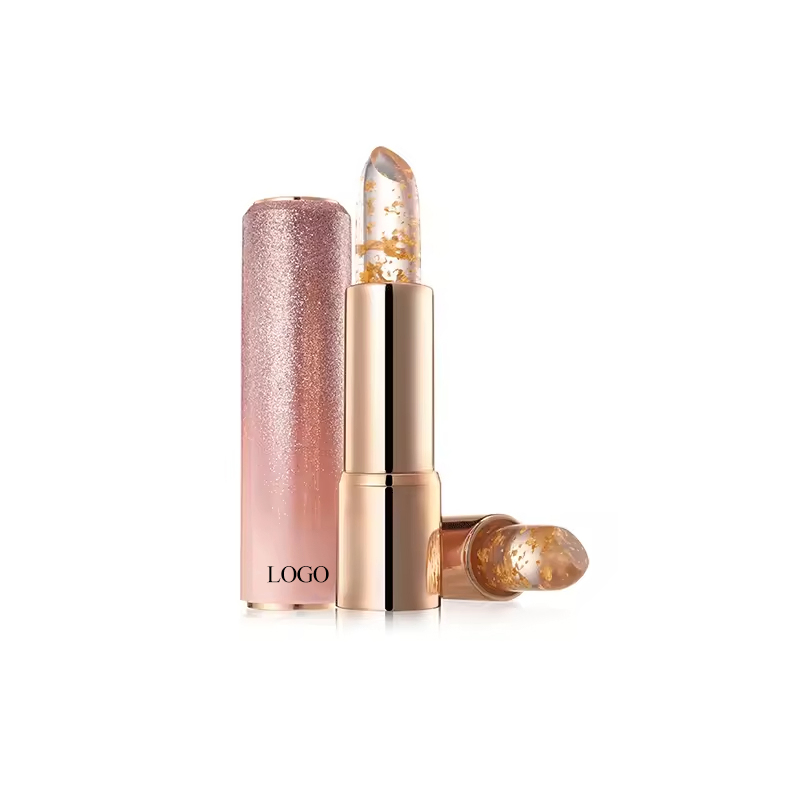 Make Your Own Lipstick 24K Gold Cosmetics Lip Skin Makeup Private Label Nude Gold Foil Lipstick Chapstick Lip Balm