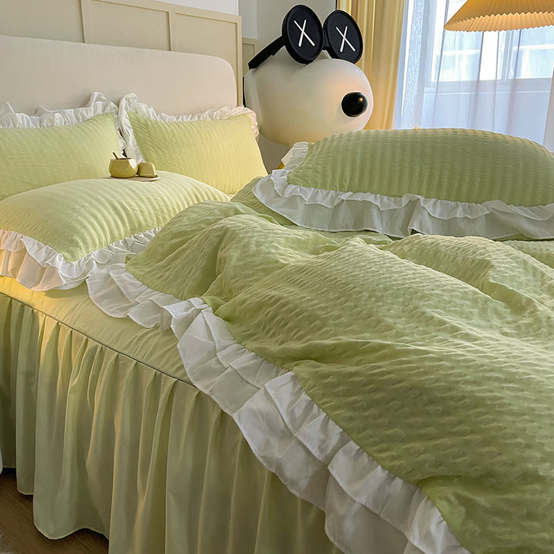 Home Bedding China Wholesaler Washed Cotton Bedding Coverlet Set Bed Linen