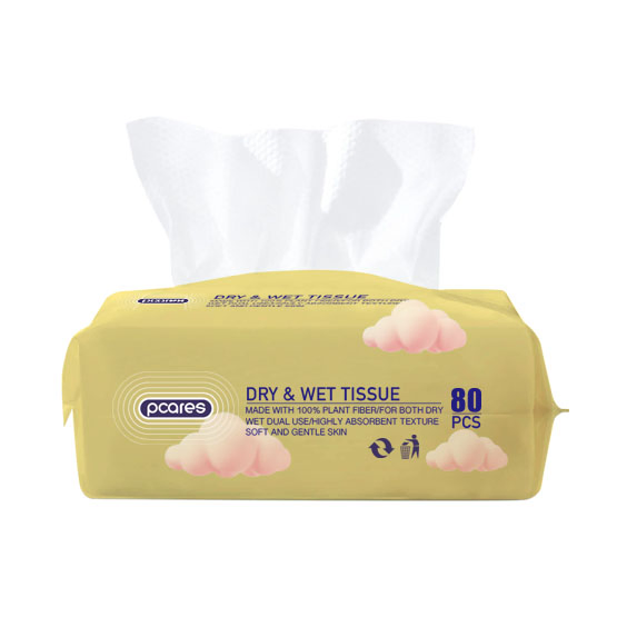 Factory 100% Cotton Unscented Soft Dry Wipe Cotton Tissues Sensitive Skin Dry and Wet Facial Cotton Tissue