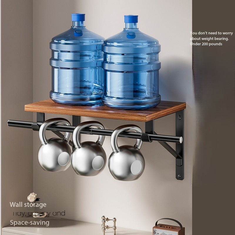 Folding Wall-Mounted Shelf, Space - Saving Foldable Desk, Smooth Corner Rustic Wood Shelf