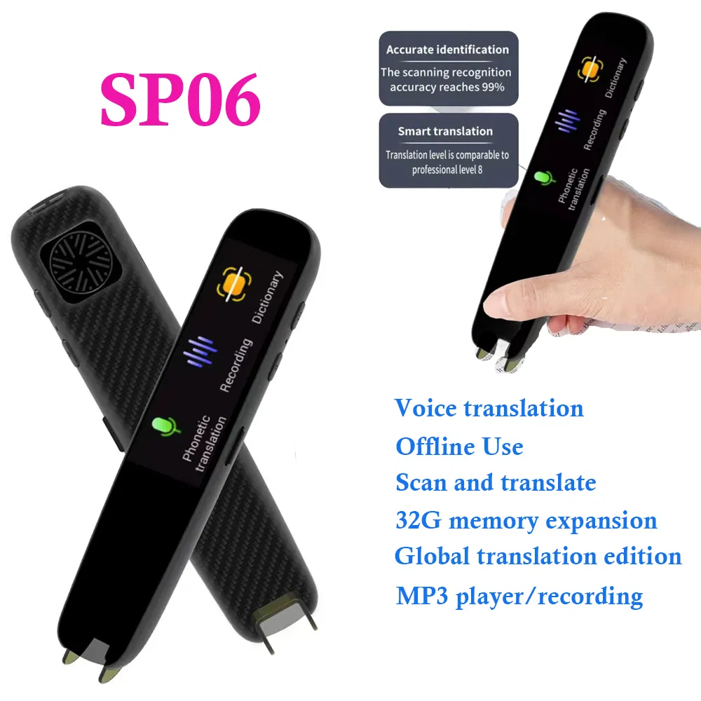 The latest China manufacture intelligent wifi 112 language translation scanner with offline use voice translation scanning translator SP06