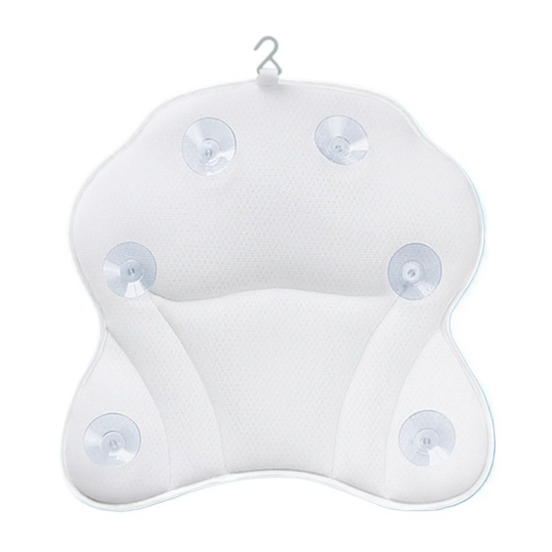 Luxury 3D Butterfly Shape Bathroom Cushion Strong Suction Anti-Slip Antibacterial Bathtub Pillow