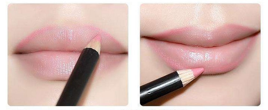 Wooden Cosmetic Pencil for Lipliner with Sharpener Cap