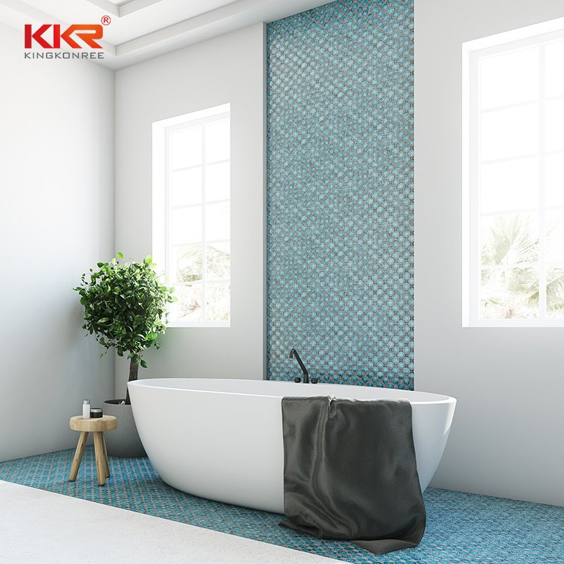 Hotel Project Resin Stone Adult Portable Bathtub Solid Surface Freestanding Bathtub