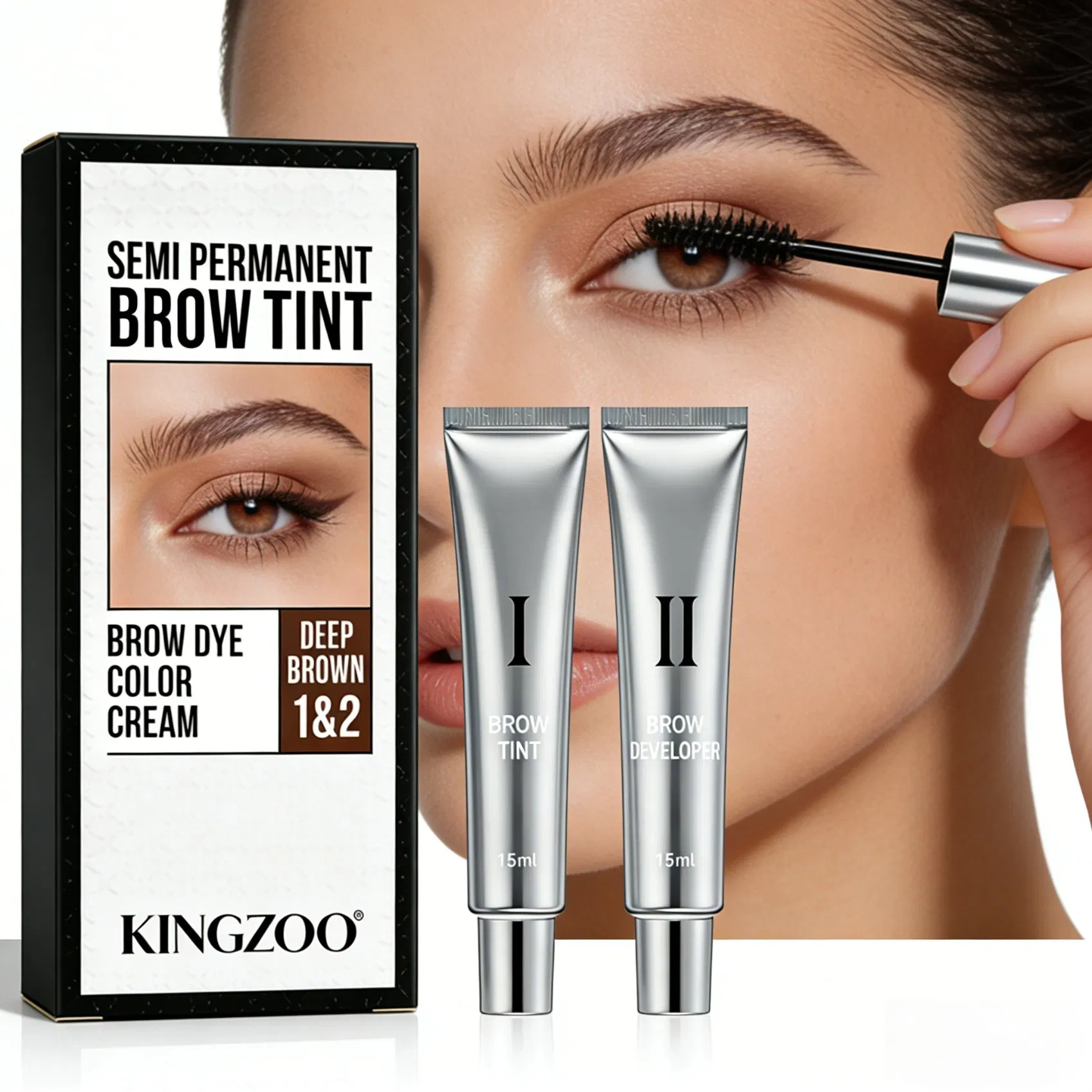 Professional Lash Lift and Tint Kit Long Lasting Semi Permanent Eyelash Dye Cream with Keratin Formula