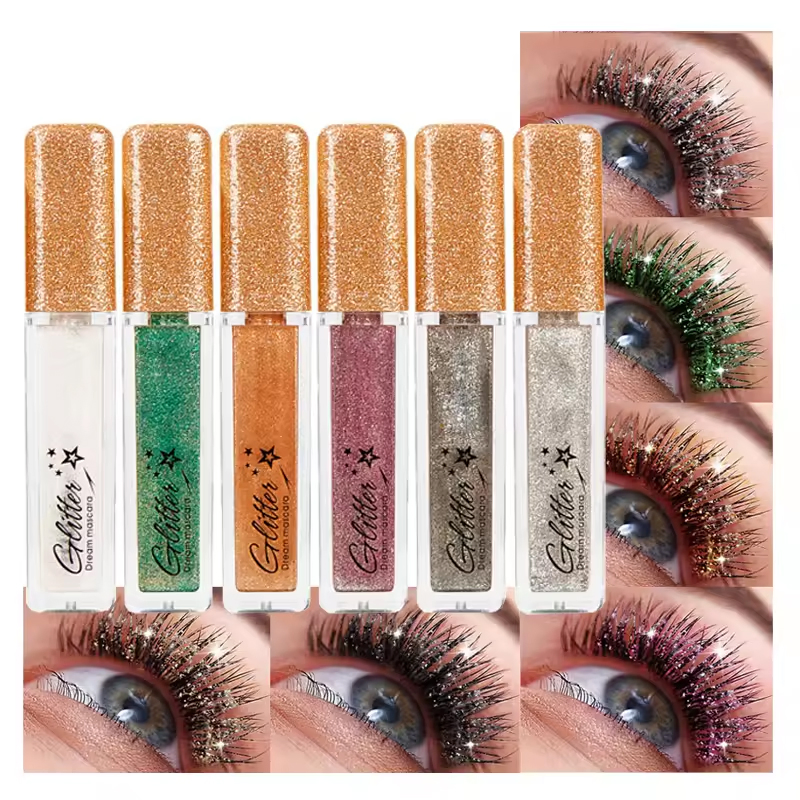 Ditong Customized Logo Long Lasting Mascara Waterproof Shimmer Liquid Glitter Mascara