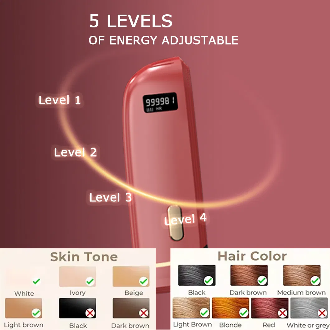 Long Life High Quality Easy Operate Painless Laser Rejuvenation Hair Removal Device