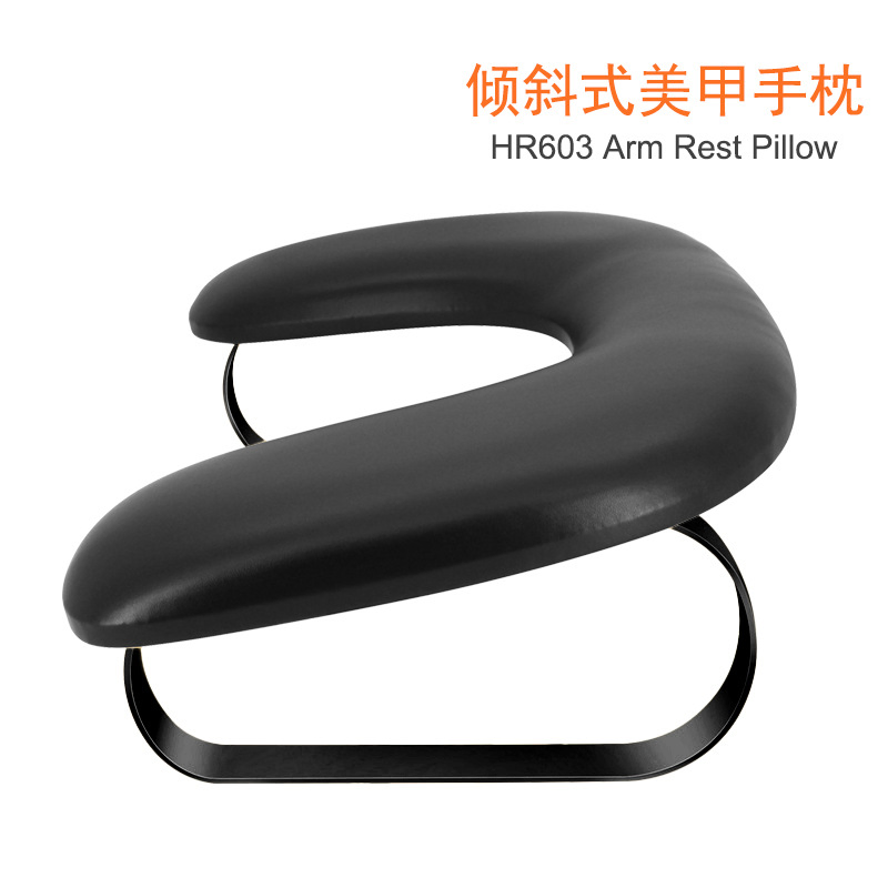 Popular U-Shape Nail Arm Rest Pillow with Custom Logo Soft Leather Armrest