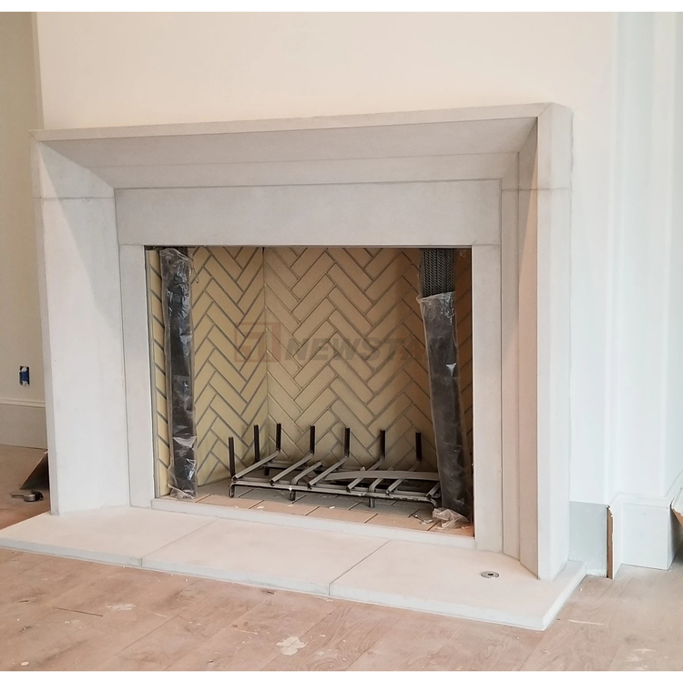 Newstar Factory Price Hand Carved European Simplicity Marble Fireplace Lime Stone Frame Home Appliance