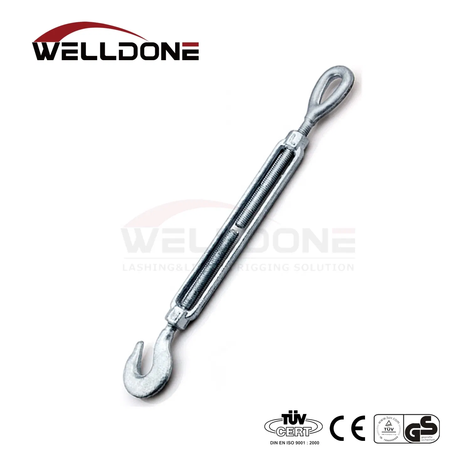 Drop Forged Galvanized DIN 1480 Turnbuckle with Stubs