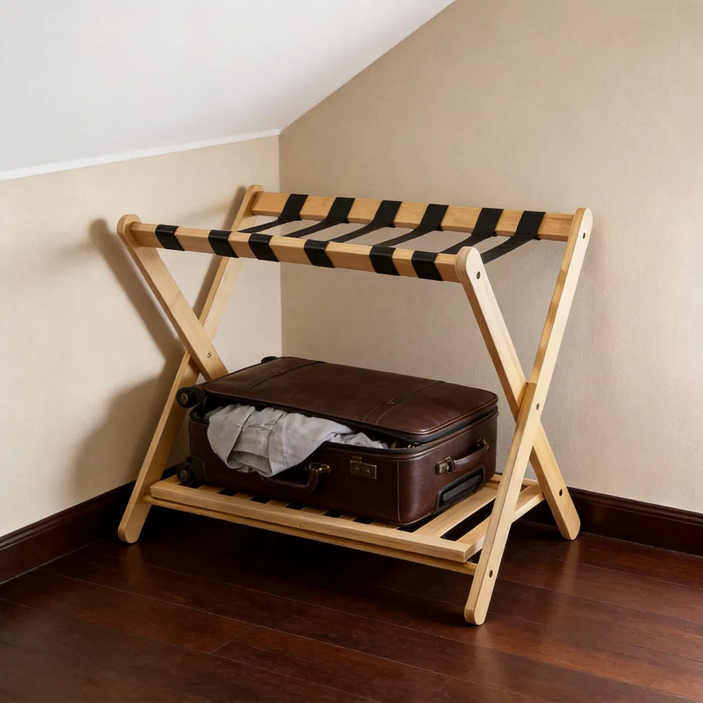 Sturdy Foldable Heavy Duty Storage Organizer Space Saving Home Entryway Foyer Luggage Rack