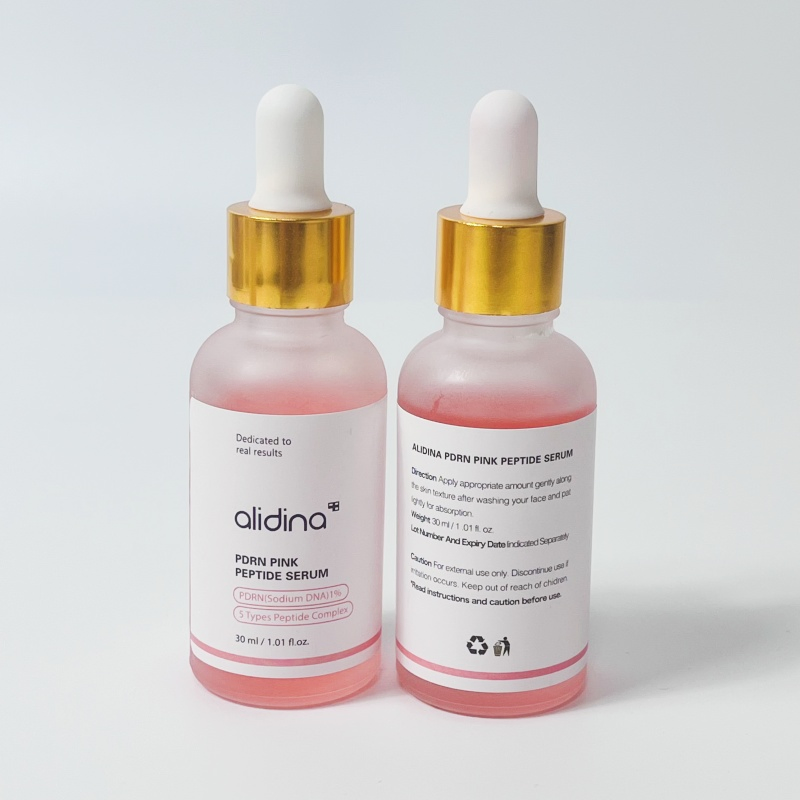 100% Pure Hyaluronic Acid Anti Aging Moisturizing Vitamin C Brightening Rose Pdrn Pink Peptide Dark Spot Correcting Face Serum