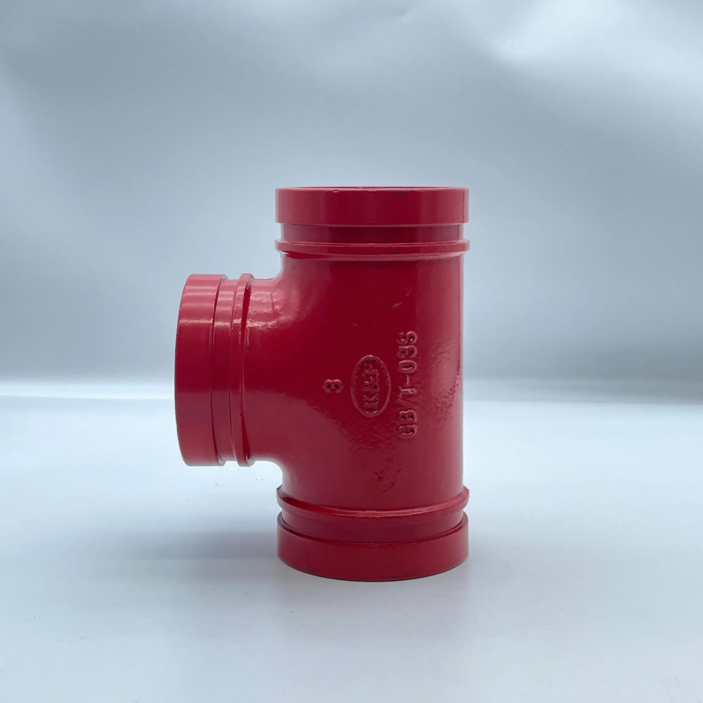 Kanaifu Pipe Fitting Grooved Ductile Iron Red Tee with FM UL ISO for Fire Fighting