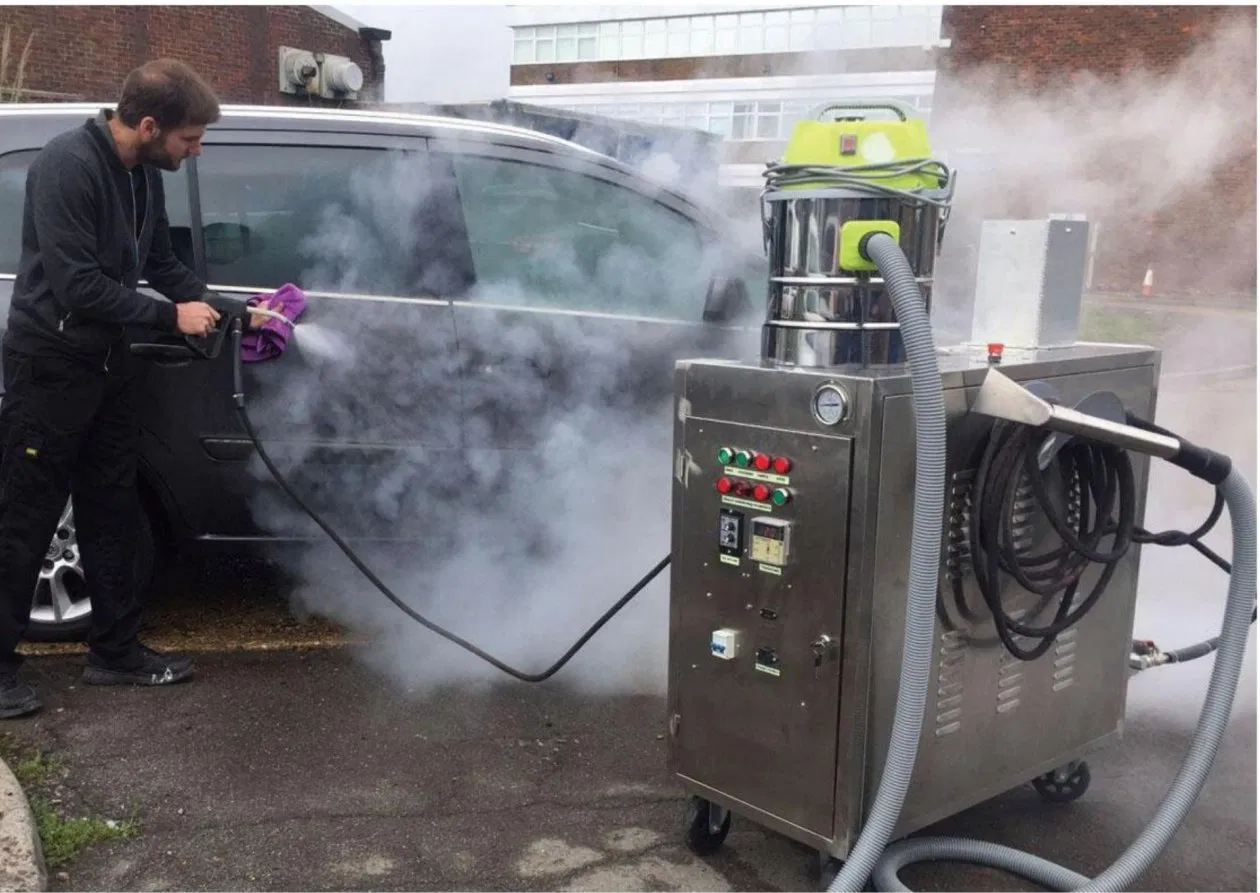 Industrial Cleaning Machine Car Washer Mobile Steam Washing Machine Gas Powered All-in-One Water Wax System