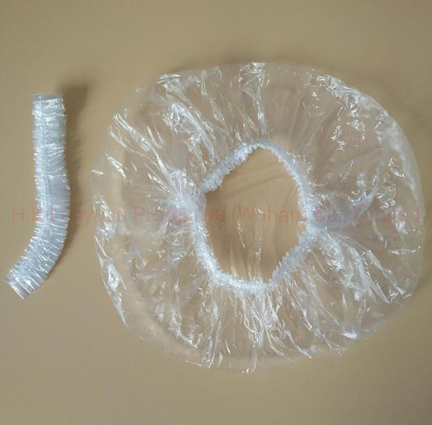 Disposable Transparent PE Shower Cap Waterproof Head Cover