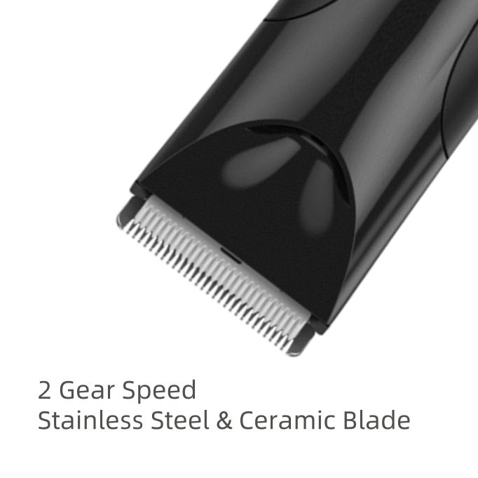 Portable Rechargeable Waterproof LCD Display Cordless Clipper Electric Body Trimmer