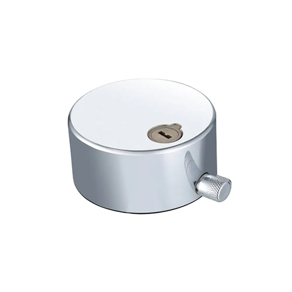 Puck Padlocks for Truck Trailer Nickle Plated 73mm Round Steel Hockey Puck Lock with Hasp
