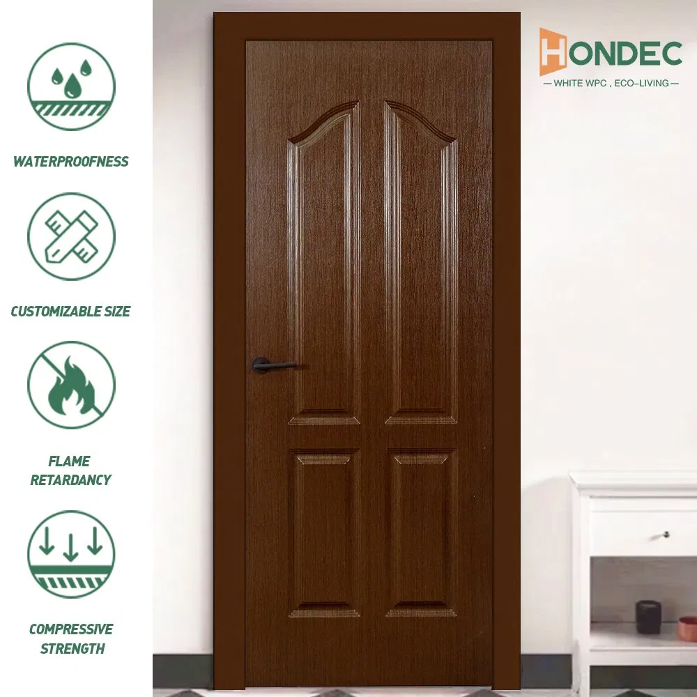 Modern Design PVC Molded Door with High Toughness and Smooth Surface Factory Direct Sales High Quality Customized for Bedroom Kitchen Bathroom Hotel PVC WPC Doo
