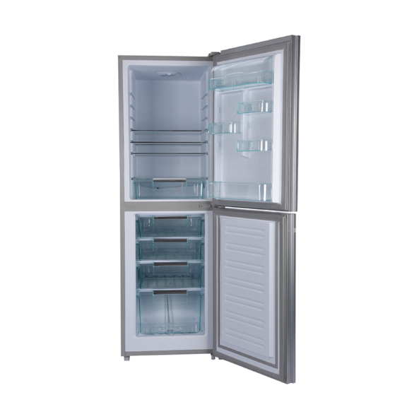 12V DC off Grid Silver Fridge 270L Solar Upright Bottom Freezer Refrigerators