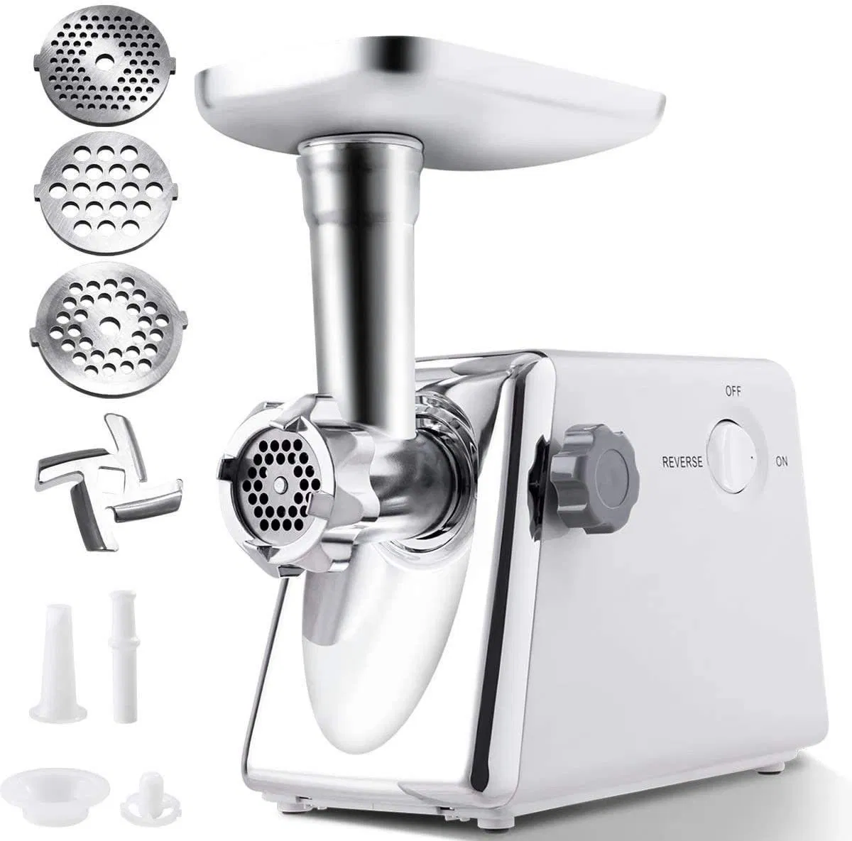 Electric Meat Grinder Household Stainless Steel Food Mincer Machine with Grinding Plates