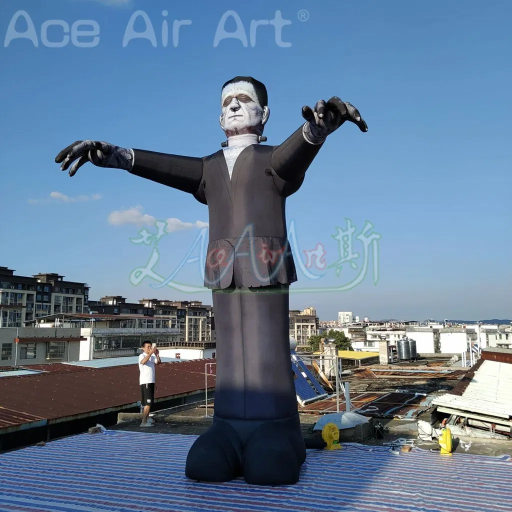 5mh Outdoor Inflatable Zombie Cartoon Halloween Decoration Large Inflatable Dracula with Blower for Horror Party
