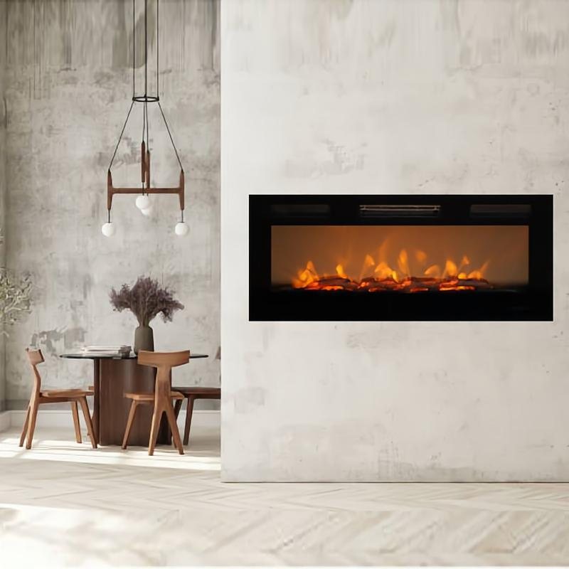 Customization Decor Flame Wall Mounted LED 750W/1500W Electric Fire Place