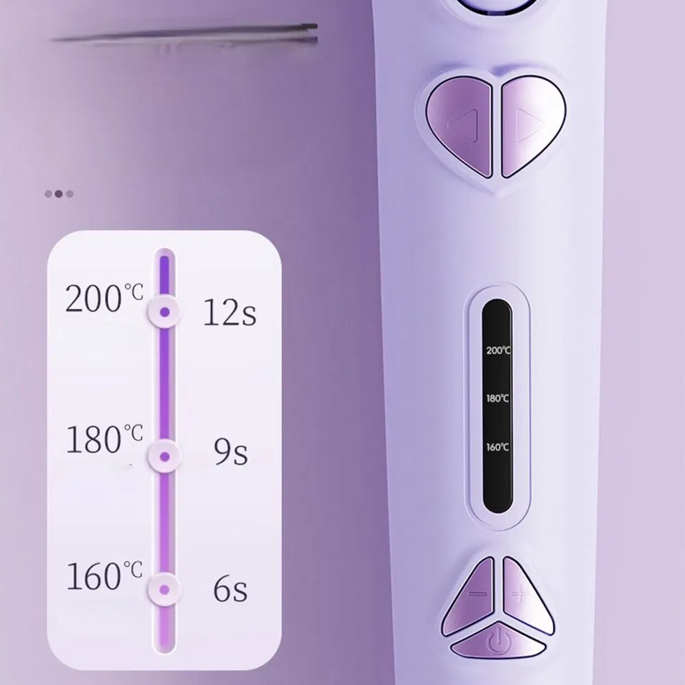 Hair Curler Straightener 220V Dual Use Ceramic Tourmaline Ionic Hair Styling Tool 3 Temp Settings Fast Heating