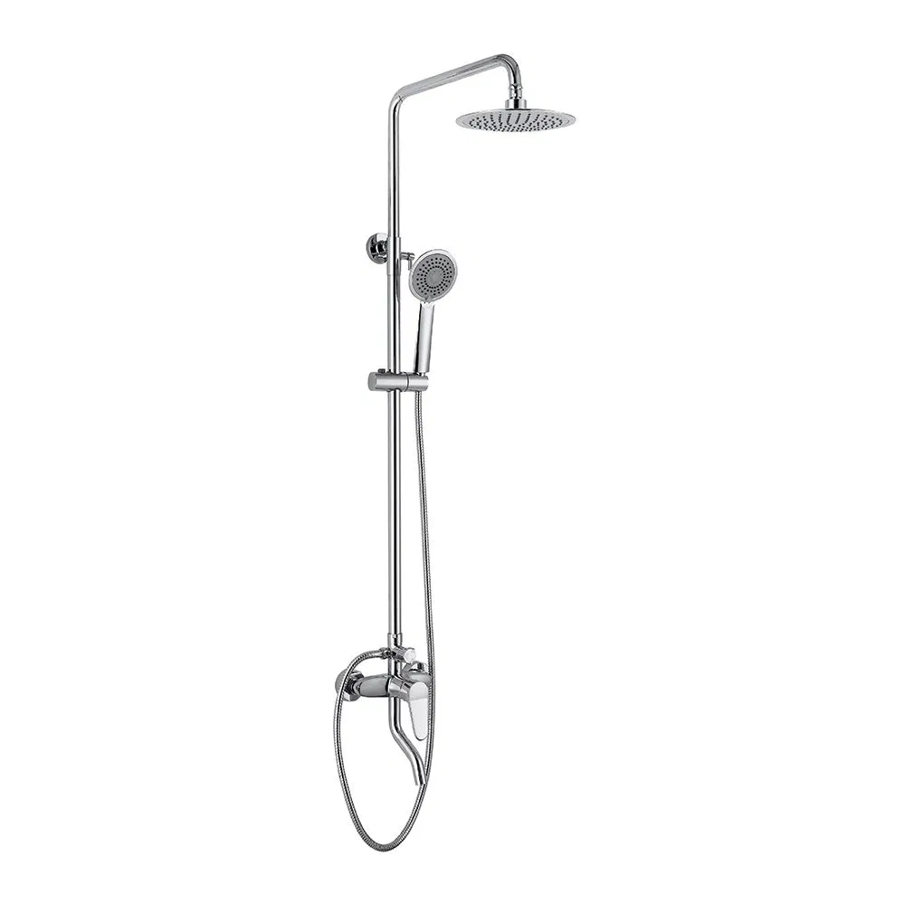 Exposed Shower Set Brass Chrome Shower Mixer Tap