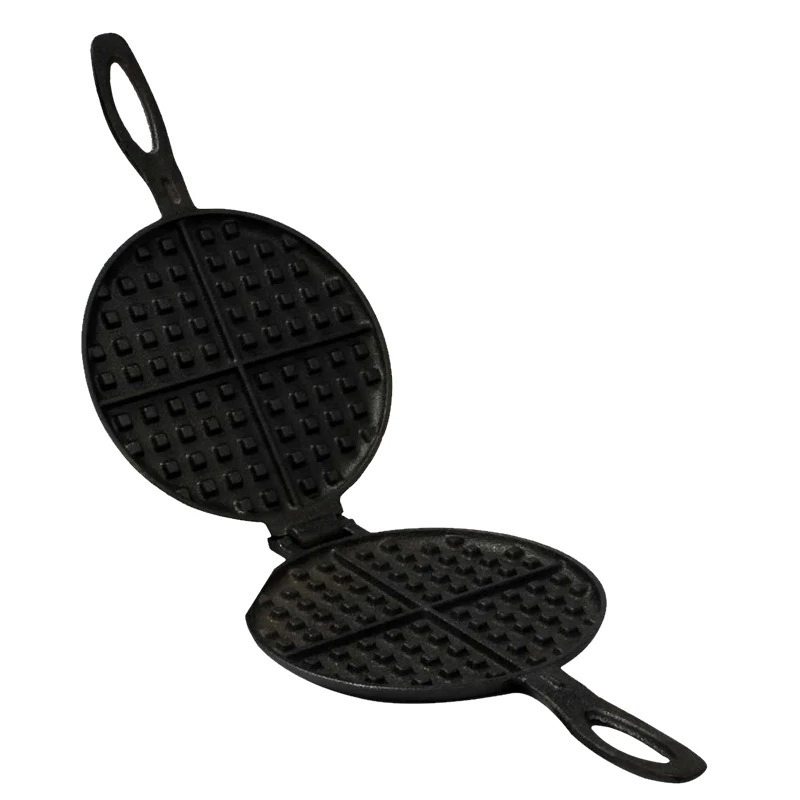 Cast Iron Waffle Cookware Waffle Maker Shapes Custom Plate Mold Design Waffle Pan